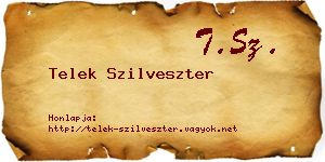 Telek Szilveszter névjegykártya