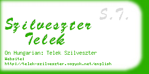 szilveszter telek business card